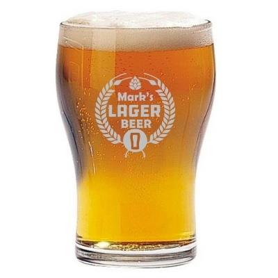 Washington Etched Beer Glass